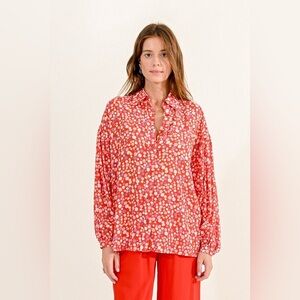 Molly Bracken Balloon Sleeves Shirt | Size Large